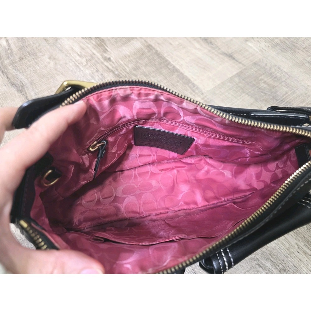 Vintage Coach Legacy 65th Anniversary Black Leather Shoulder Bag F12868 Y2K Rare - Picture 9 of 16